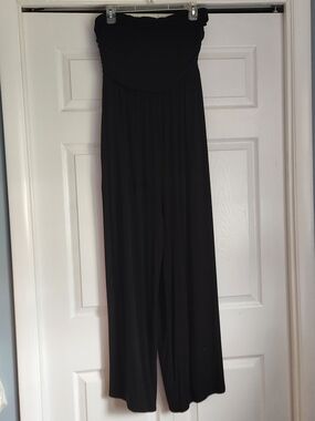 HEIMISH USA Black Strapless Wide-Leg Jumpsuit